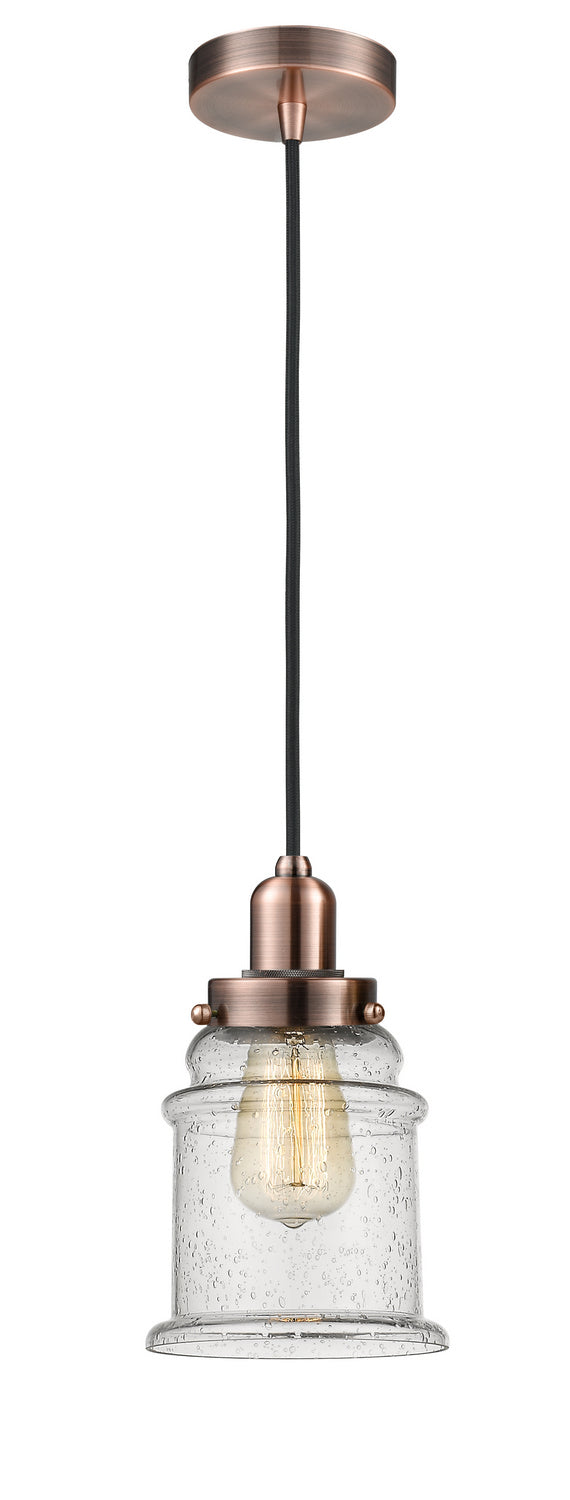 Innovations - 100AC-10BK-0H-AC-G184 - One Light Mini Pendant - Whitney - Antique Copper