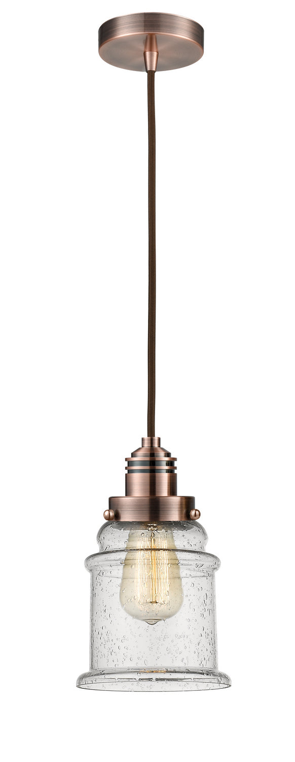 Innovations - 100AC-10BR-2H-AC-G184 - One Light Mini Pendant - Winchester - Antique Copper