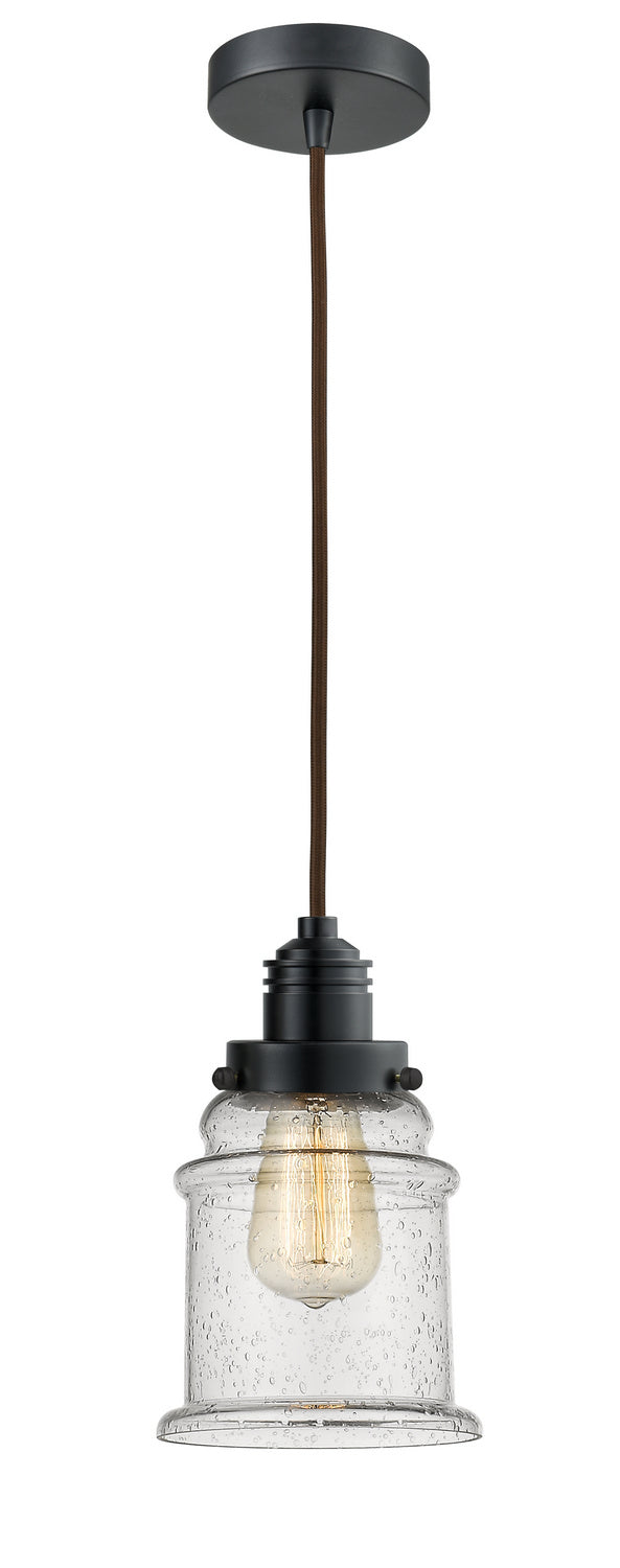 Innovations - 100BK-10BR-2H-BK-G184 - One Light Mini Pendant - Winchester - Matte Black