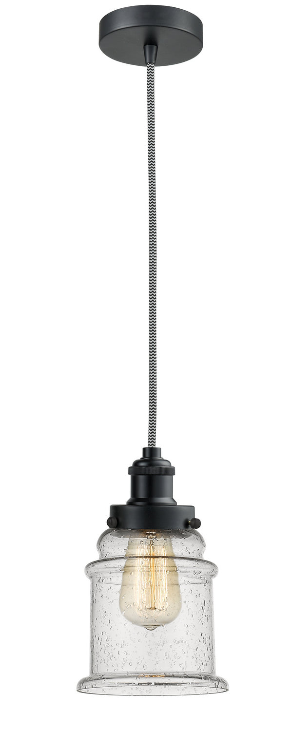 Innovations - 100BK-10BW-1H-BK-G184 - One Light Mini Pendant - Edison - Matte Black