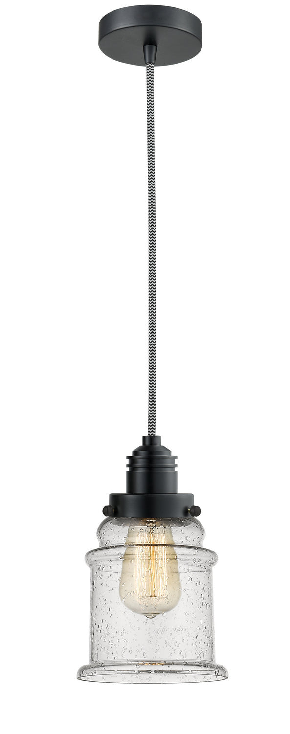 Innovations - 100BK-10BW-2H-BK-G184 - One Light Mini Pendant - Winchester - Matte Black