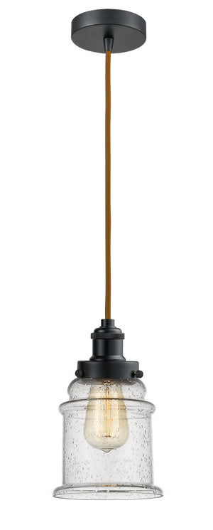 Innovations - 100BK-10CR-1H-BK-G184 - One Light Mini Pendant - Edison - Matte Black