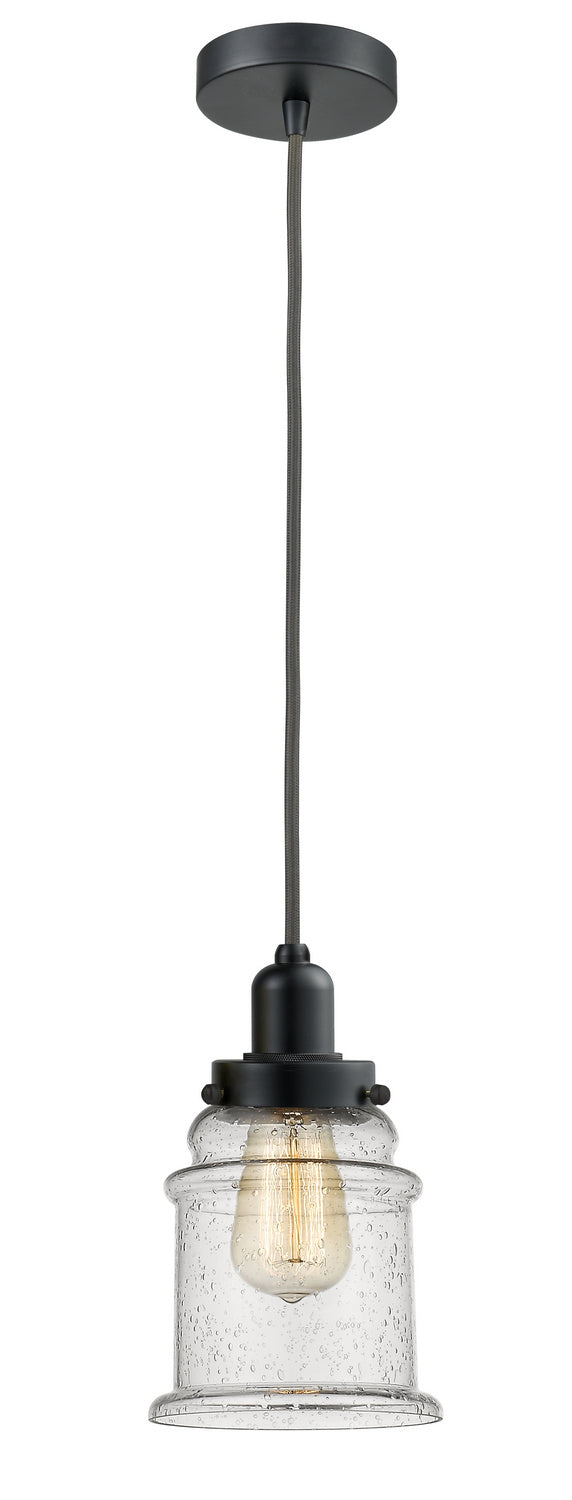 Innovations - 100BK-10GY-0H-BK-G184 - One Light Mini Pendant - Whitney - Matte Black