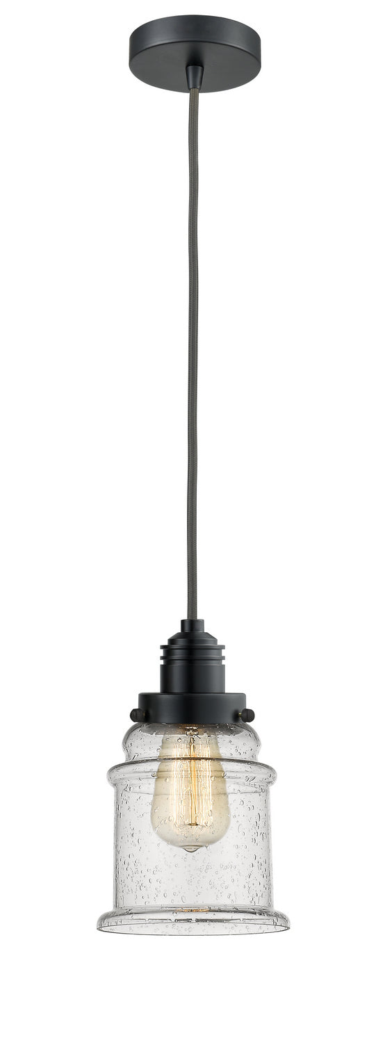 Innovations - 100BK-10GY-2H-BK-G184 - One Light Mini Pendant - Winchester - Matte Black