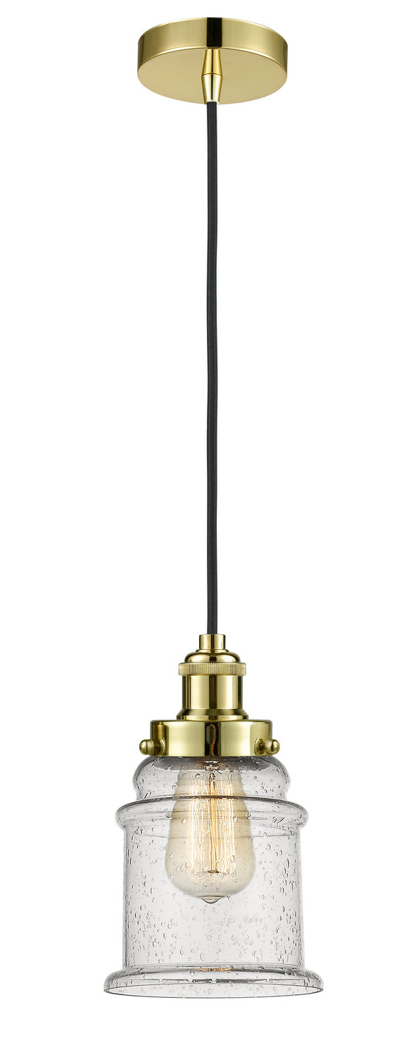 Innovations - 100GD-10BK-1H-GD-G184 - One Light Mini Pendant - Edison - Gold