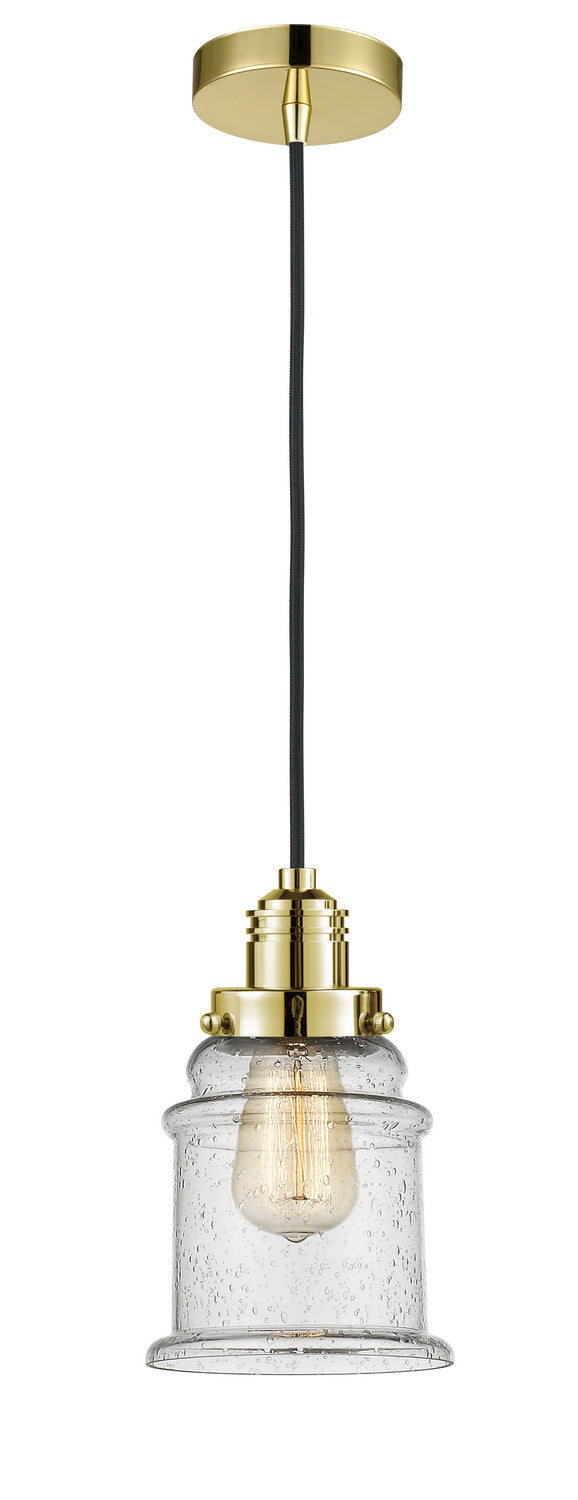 Innovations - 100GD-10BK-2H-GD-G184 - One Light Mini Pendant - Winchester - Gold