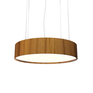 Accord Lighting - 1037.12 - Three Light Pendant - Cylindrical - Teak