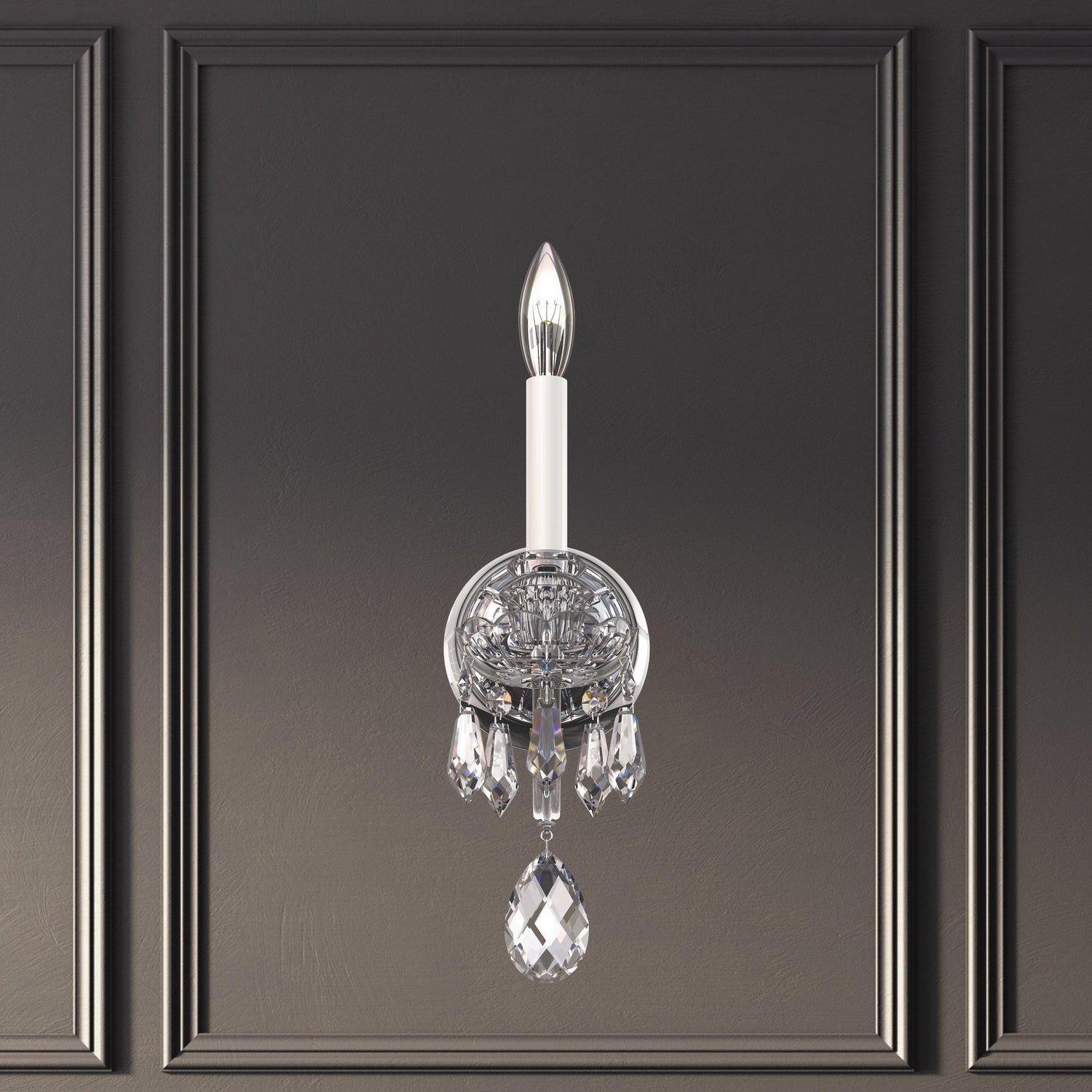 Schonbek - HA5801N-40H - One Light Wall Sconce - Hamilton Nouveau - Silver