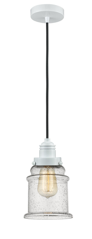 Innovations - 100W-10BK-2H-SN-G184 - One Light Mini Pendant - Winchester - White