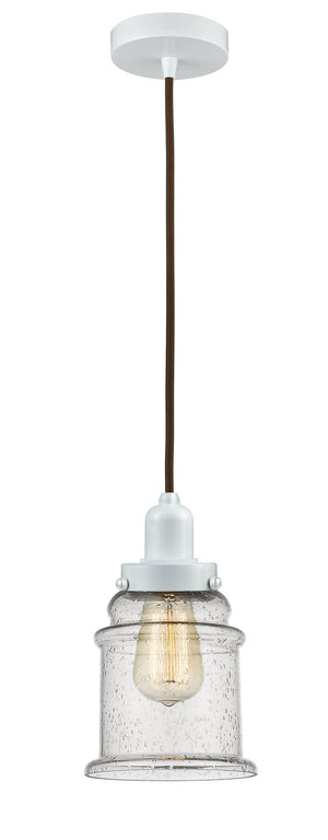 Innovations - 100W-10BR-0H-W-G184 - One Light Mini Pendant - Whitney - White