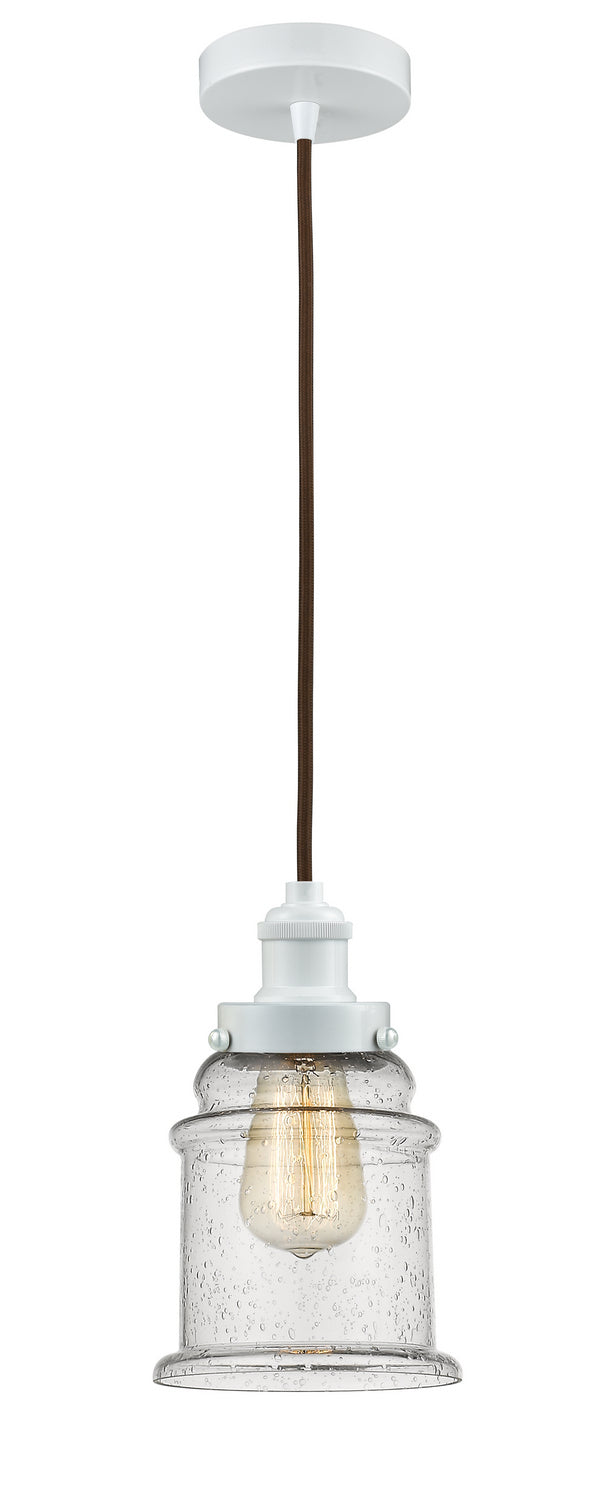 Innovations - 100W-10BR-1H-W-G184 - One Light Mini Pendant - Edison - White