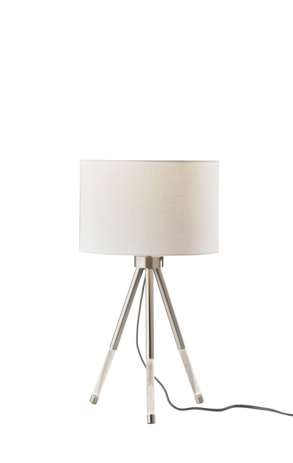 Adesso Home - 3548-22 - Table Lamp - Della - Brushed Steel W. Clear Acrylic Light Up Legs