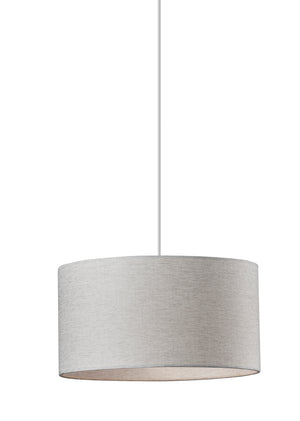 Adesso Home - 4001-02 - One Light Pendant - Harvest - White Textured Fabric