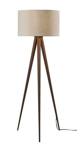 Adesso Home - 6424-15 - Floor Lamp - Director - Metal W. Rosewood Veneer