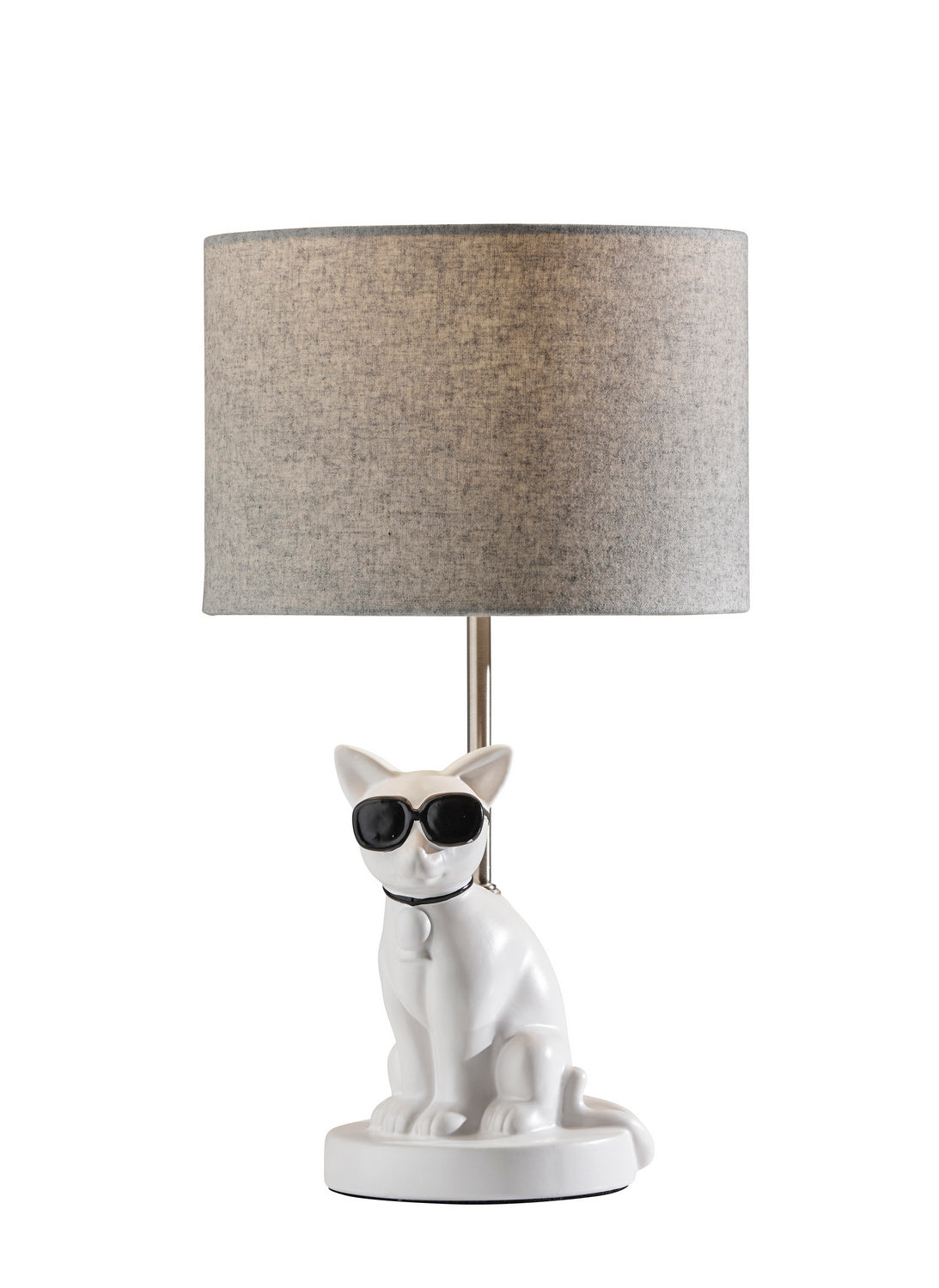 Adesso Home - SL3707-02 - Table Lamp - Sunny - White Ceramic W. Brushed Steel Neck