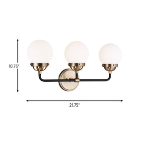 Visual Comfort Studio - 4487903-848 - Three Light Wall / Bath - Cafe - Satin Brass