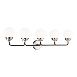Visual Comfort Studio - 4487905-962 - Five Light Wall / Bath - Cafe - Brushed Nickel