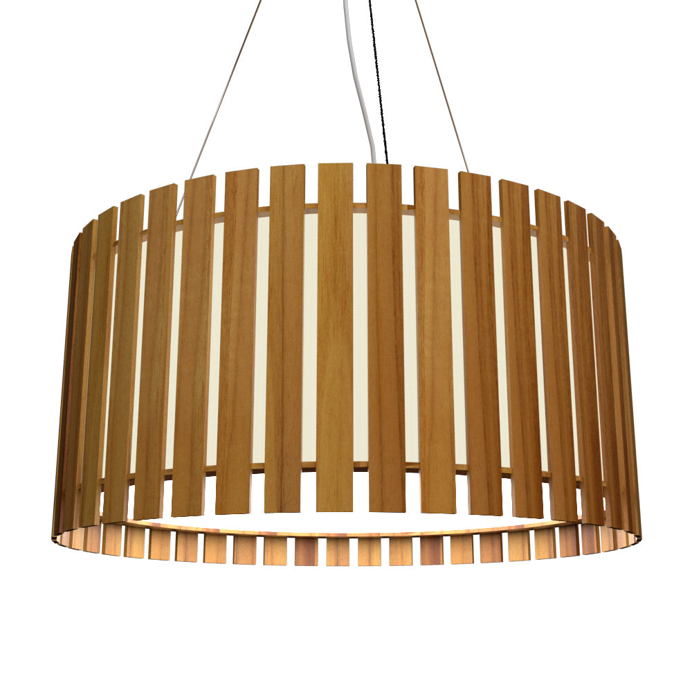 Accord Lighting - 1093.12 - Three Light Pendant - Slatted - Teak