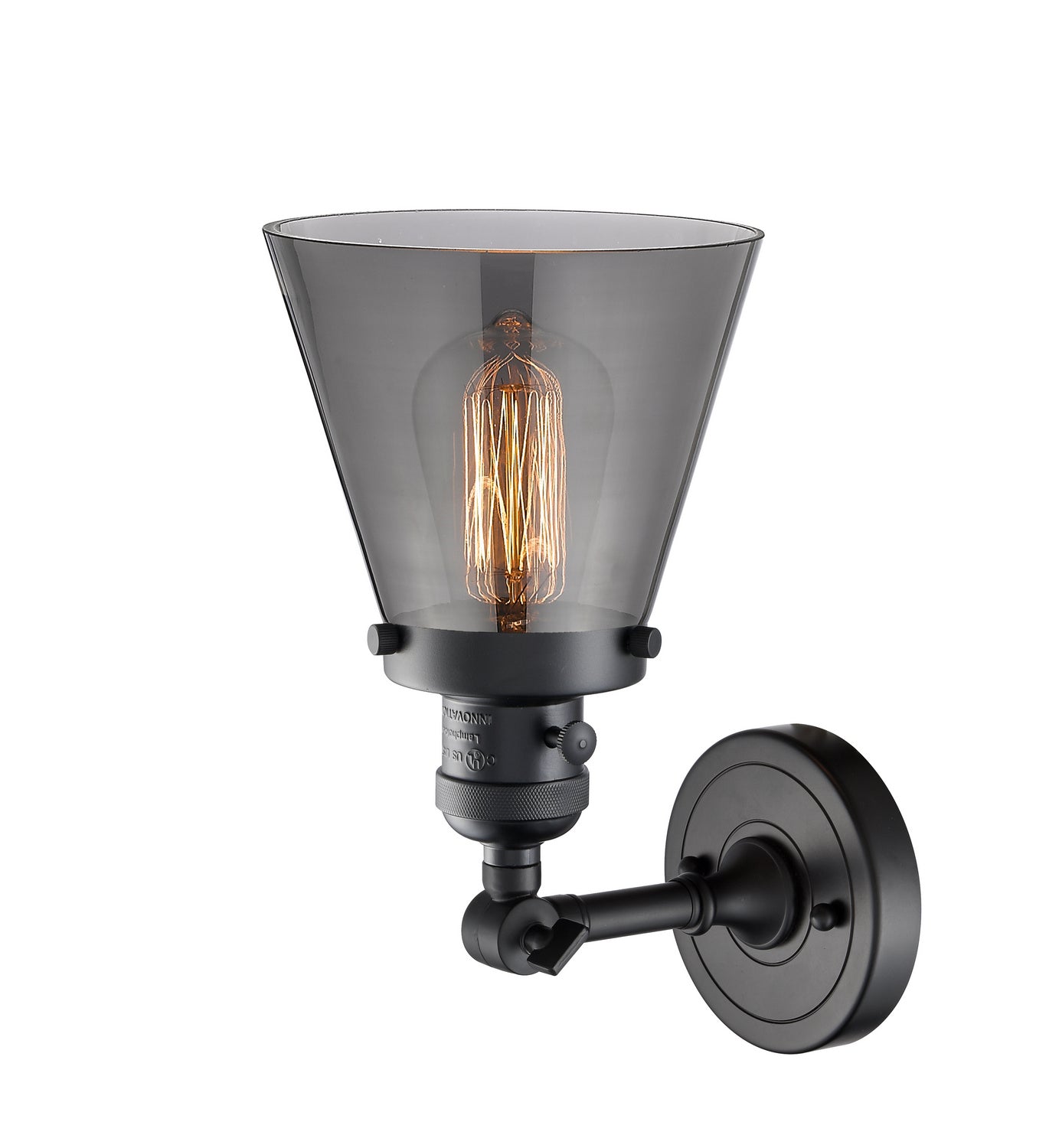 Innovations - 203SW-BK-G63 - One Light Wall Sconce - Franklin Restoration - Matte Black