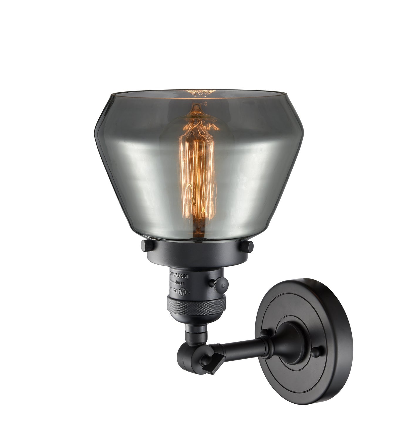 Innovations - 203SW-BK-G173 - One Light Wall Sconce - Franklin Restoration - Matte Black