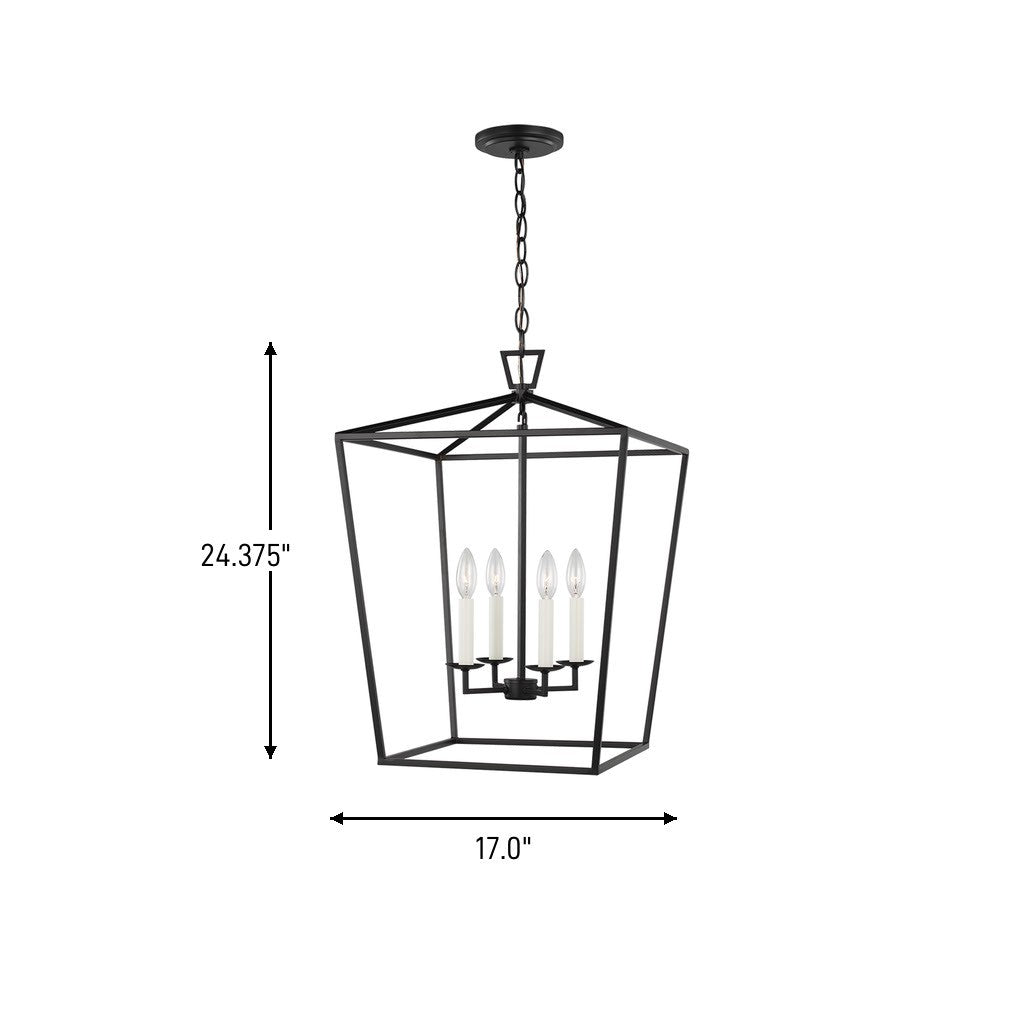 Visual Comfort Studio - 5392604-112 - Four Light Lantern - Dianna - Midnight Black