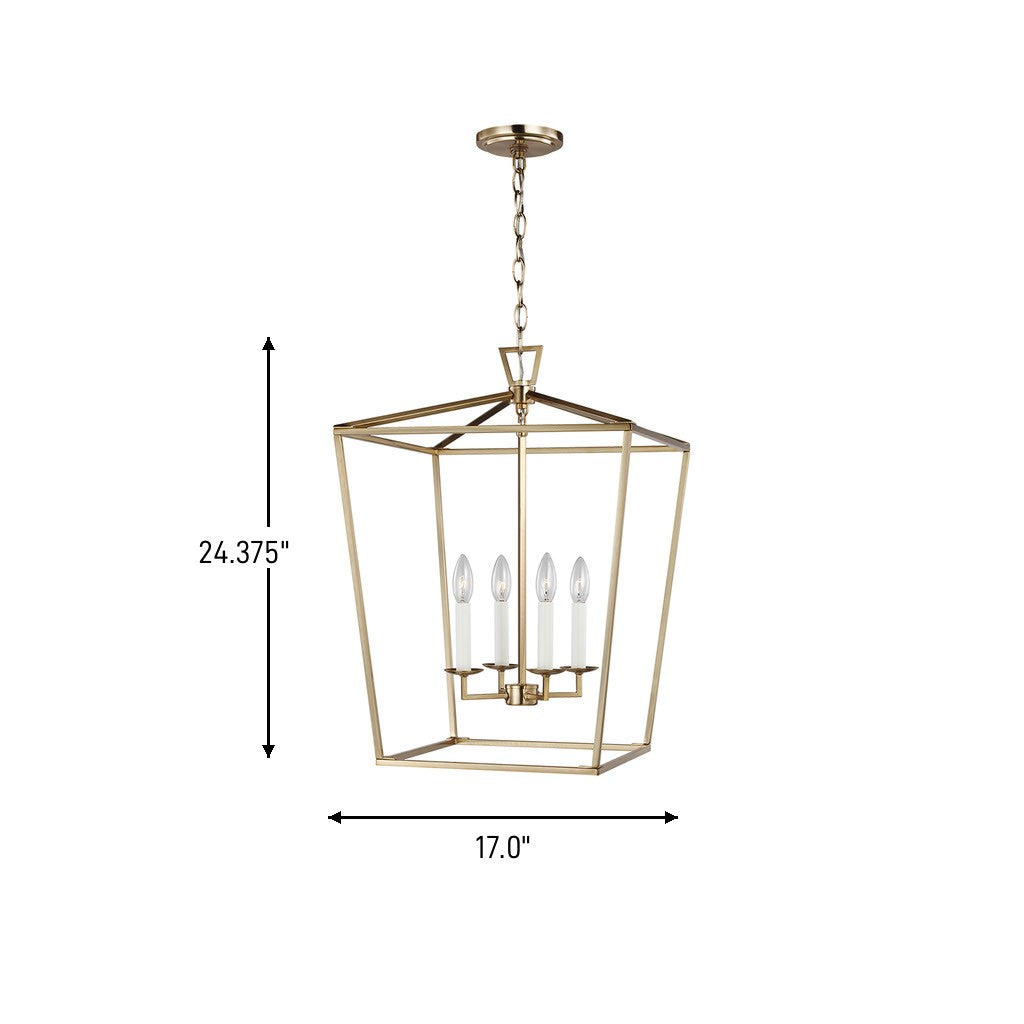 Visual Comfort Studio - 5392604-848 - Four Light Lantern - Dianna - Satin Brass