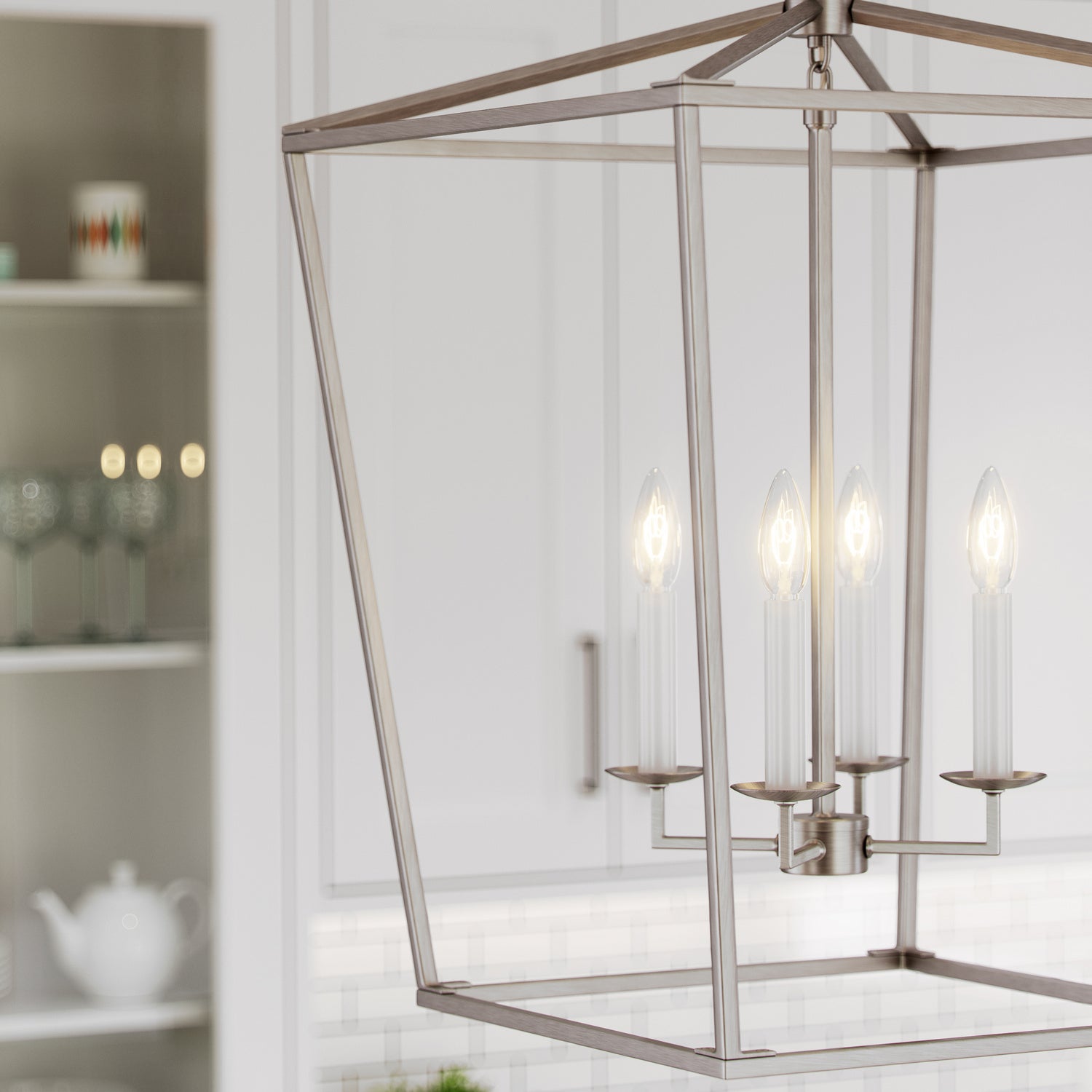 Visual Comfort Studio - 5392604-962 - Four Light Lantern - Dianna - Brushed Nickel