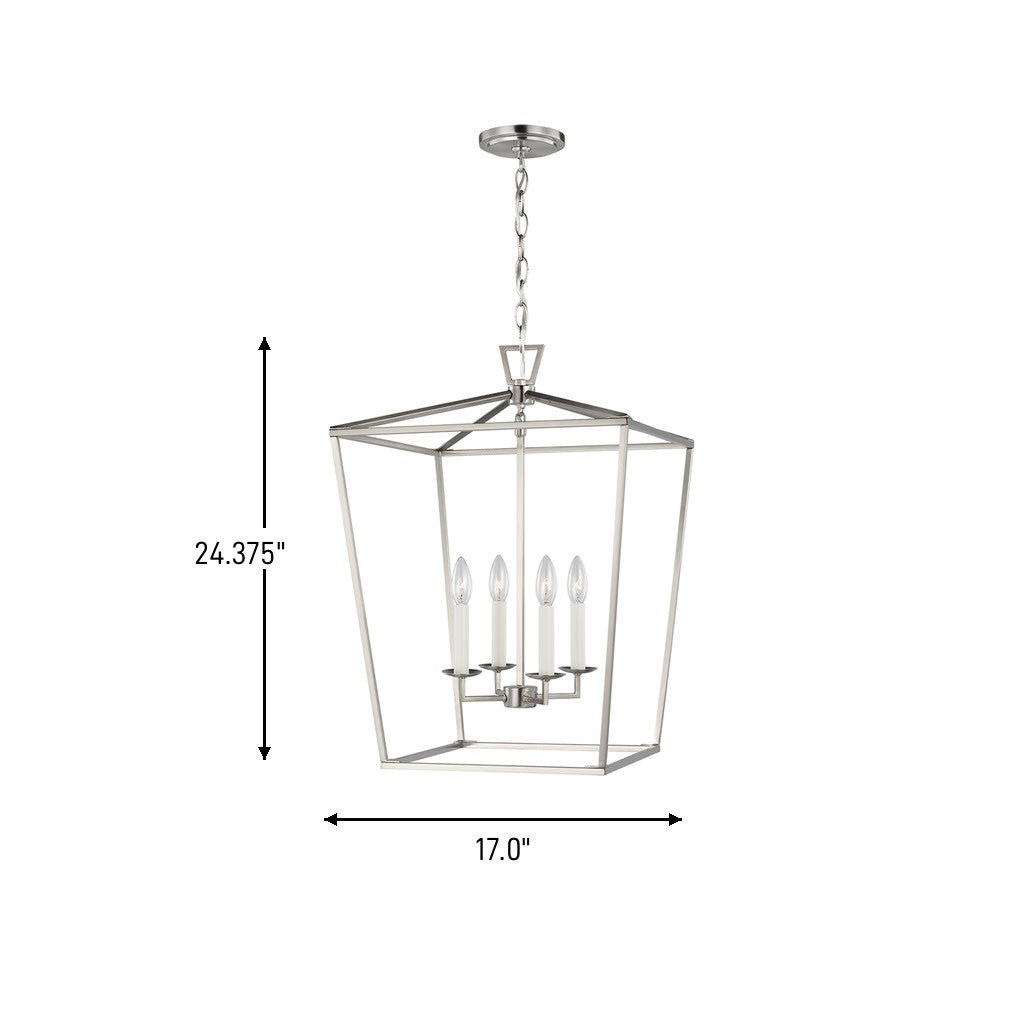 Visual Comfort Studio - 5392604-962 - Four Light Lantern - Dianna - Brushed Nickel