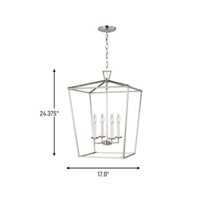 Visual Comfort Studio - 5392604-962 - Four Light Lantern - Dianna - Brushed Nickel