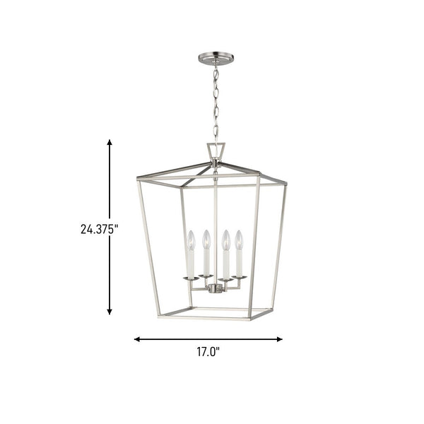 Visual Comfort Studio - 5392604-962 - Four Light Lantern - Dianna - Brushed Nickel