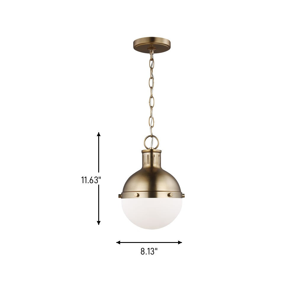 Visual Comfort Studio - 6177101-848 - One Light Mini Pendant - Hanks - Satin Brass