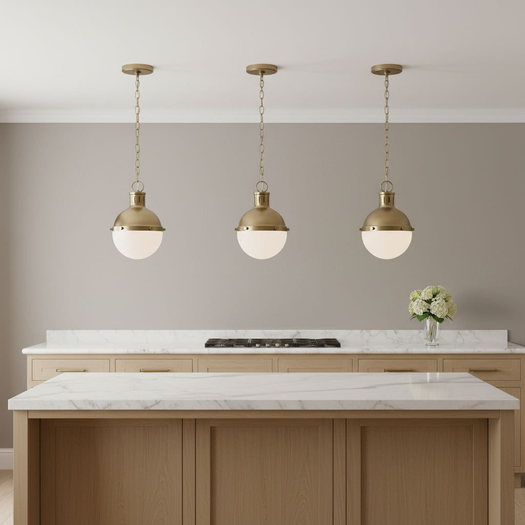 Visual Comfort Studio - 6177101-848 - One Light Mini Pendant - Hanks - Satin Brass