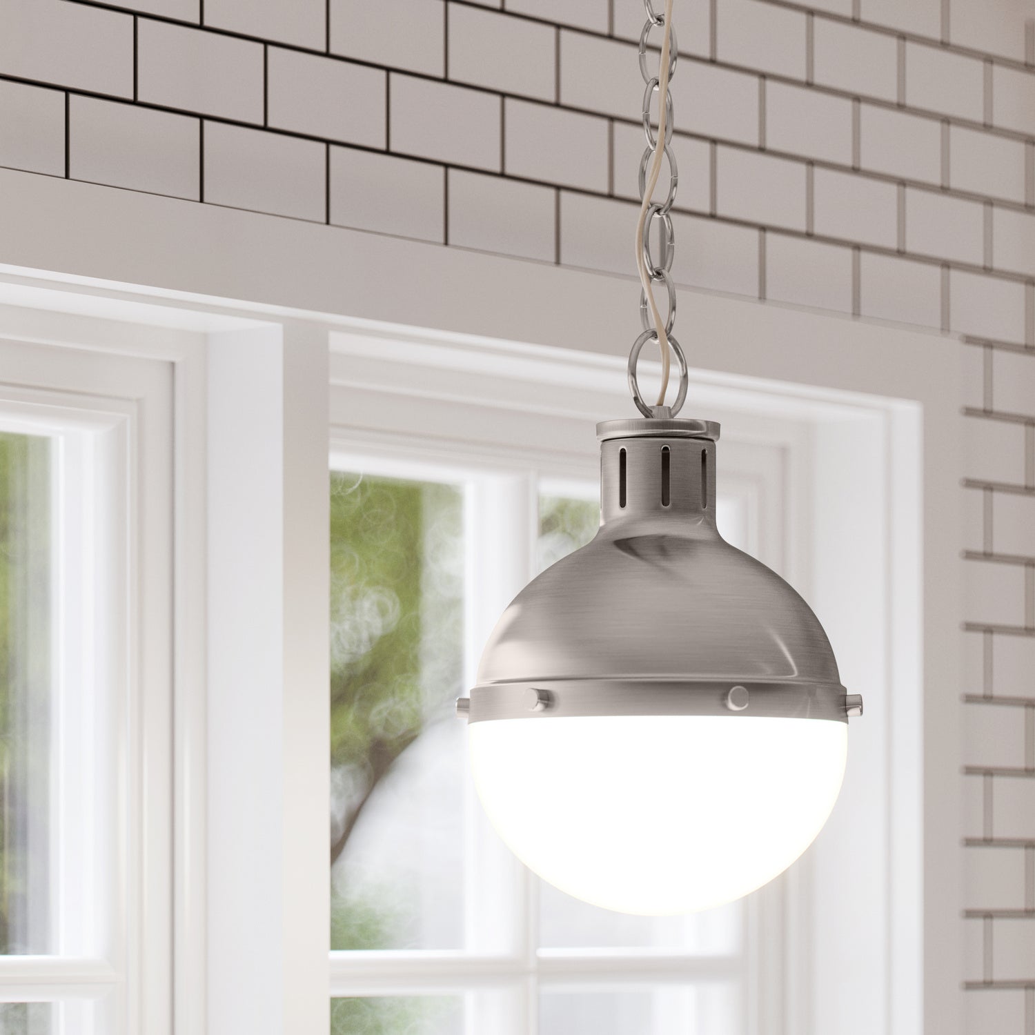 Visual Comfort Studio - 6177101-965 - One Light Mini Pendant - Hanks - Antique Brushed Nickel