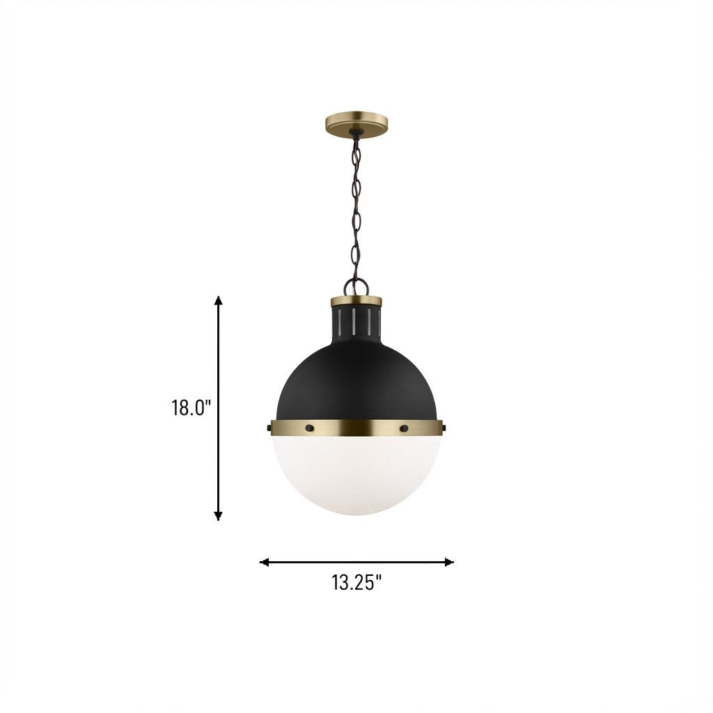 Visual Comfort Studio - 6577101-112 - One Light Pendant - Hanks - Midnight Black