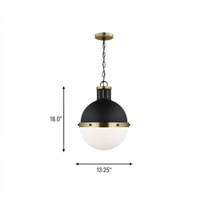 Visual Comfort Studio - 6577101-112 - One Light Pendant - Hanks - Midnight Black