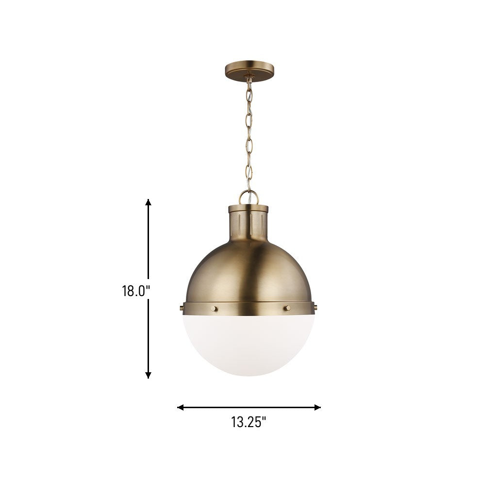 Visual Comfort Studio - 6577101-848 - One Light Pendant - Hanks - Satin Brass