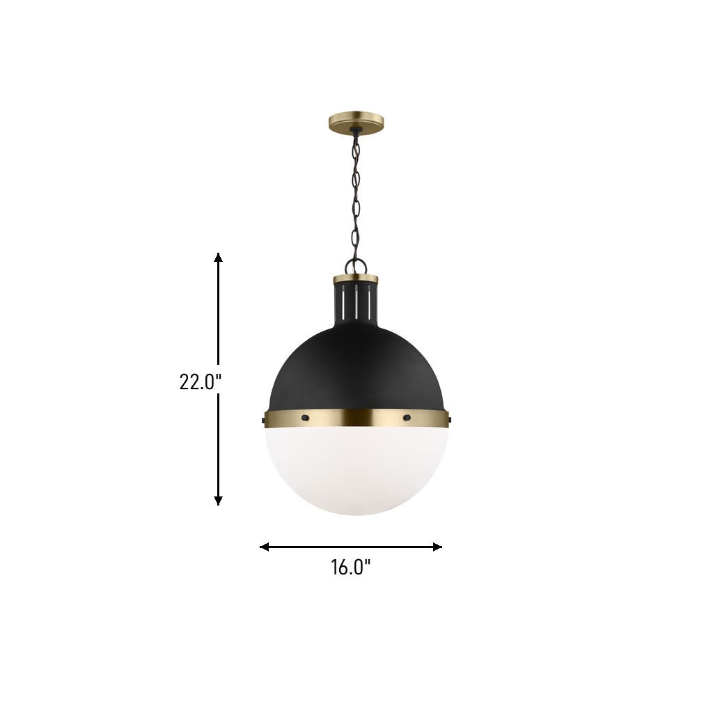 Visual Comfort Studio - 6677101-112 - One Light Pendant - Hanks - Midnight Black