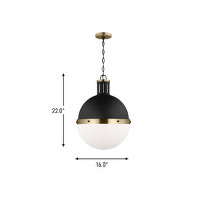 Visual Comfort Studio - 6677101-112 - One Light Pendant - Hanks - Midnight Black