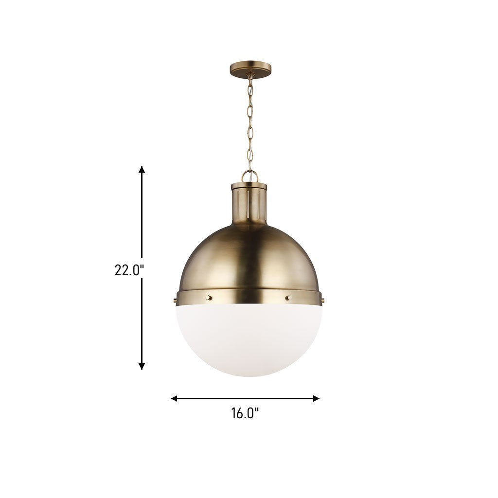 Visual Comfort Studio - 6677101-848 - One Light Pendant - Hanks - Satin Brass