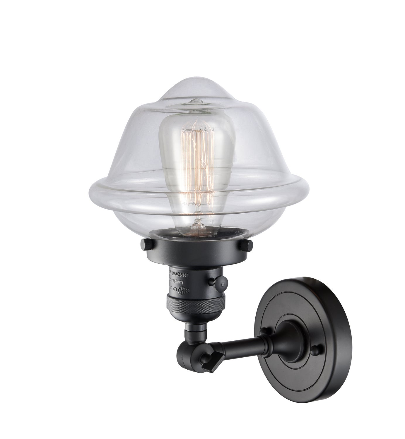 Innovations - 203SW-BK-G532 - One Light Wall Sconce - Franklin Restoration - Matte Black