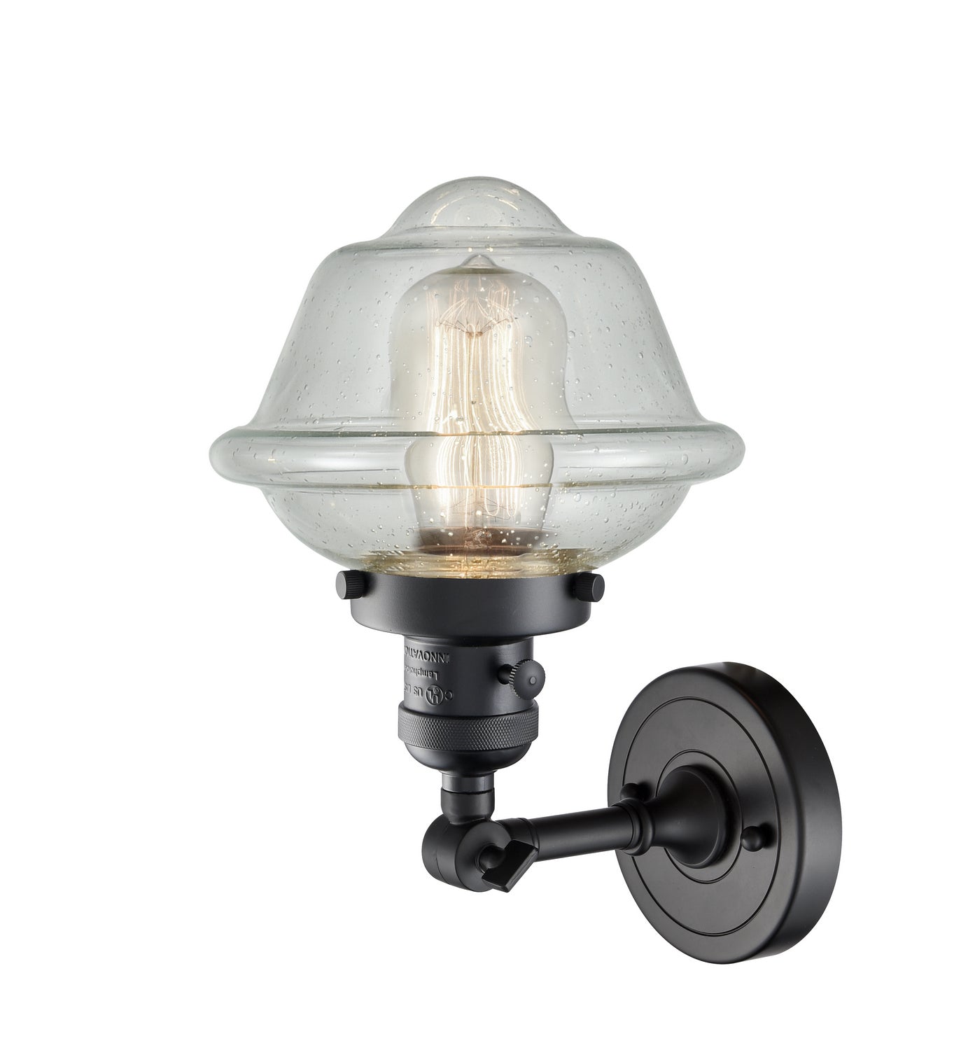 Innovations - 203SW-BK-G534 - One Light Wall Sconce - Franklin Restoration - Matte Black