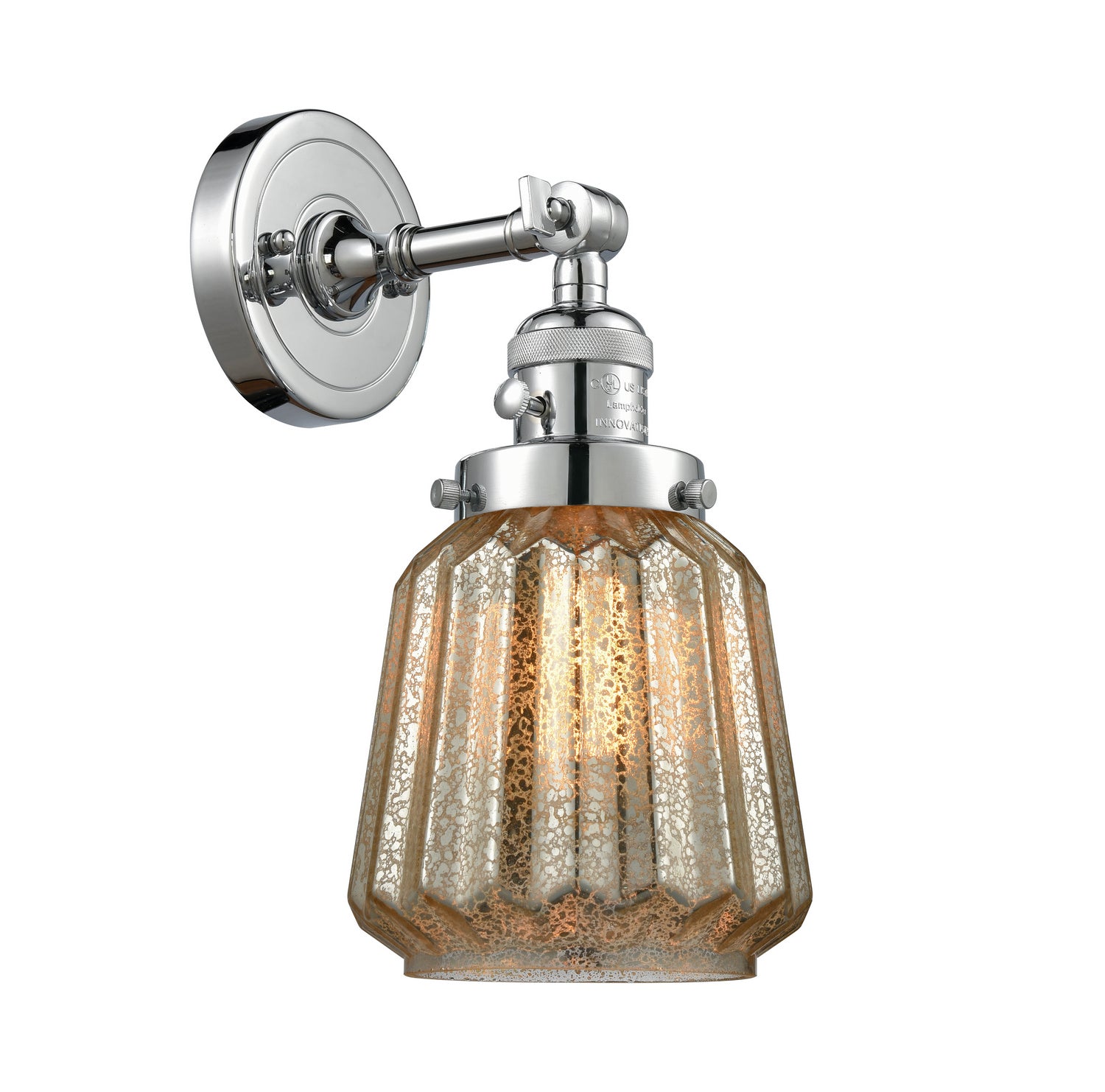 Innovations - 203SW-PC-G146 - One Light Wall Sconce - Franklin Restoration - Polished Chrome