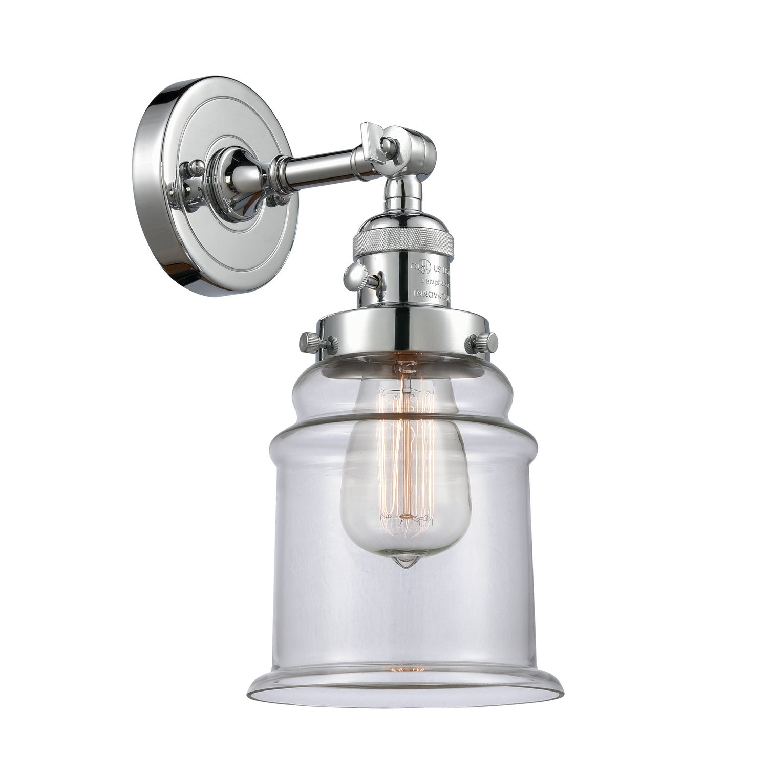 Innovations - 203SW-PC-G182 - One Light Wall Sconce - Franklin Restoration - Polished Chrome