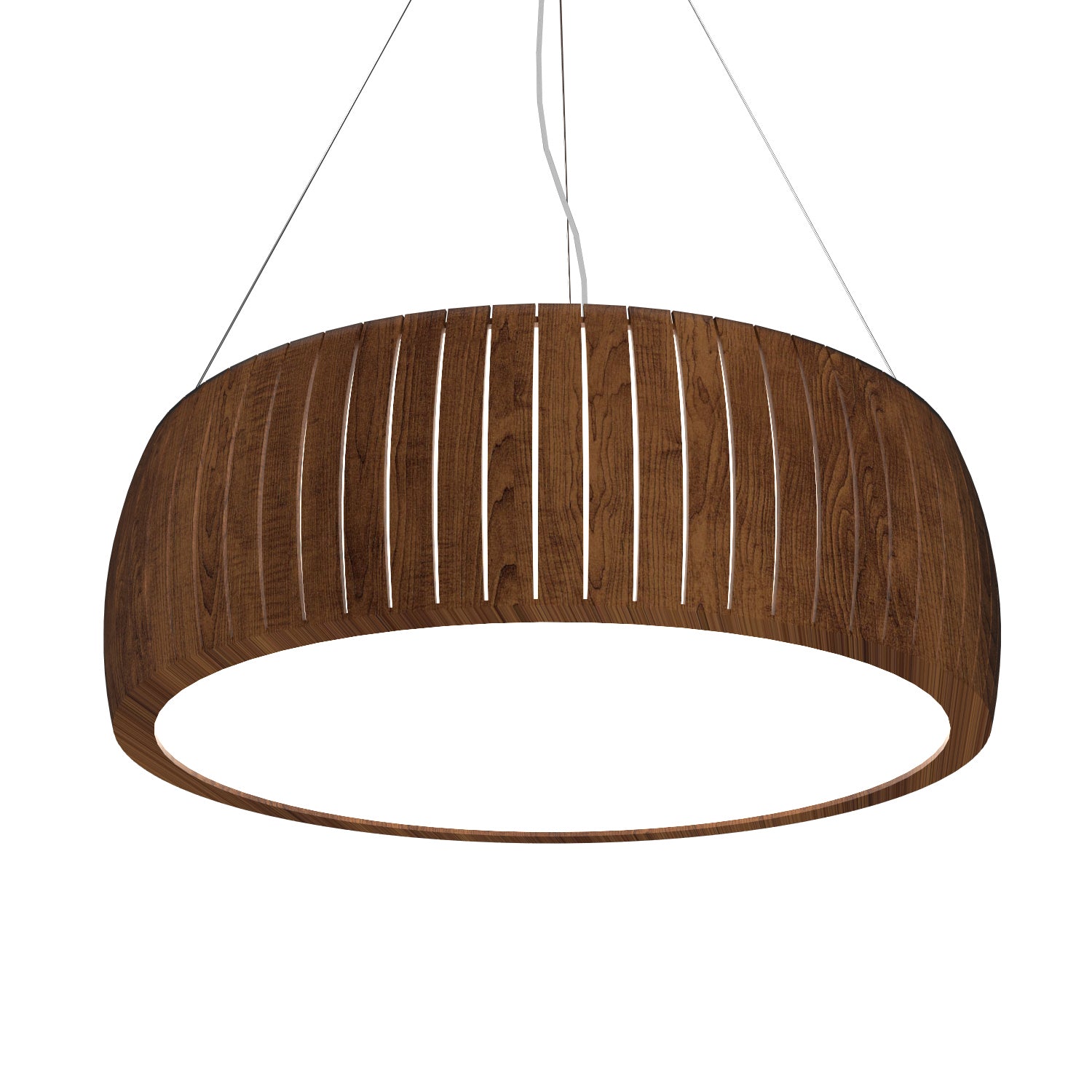 Accord Lighting - 1110.06 - Three Light Pendant - Barrel - Imbuia