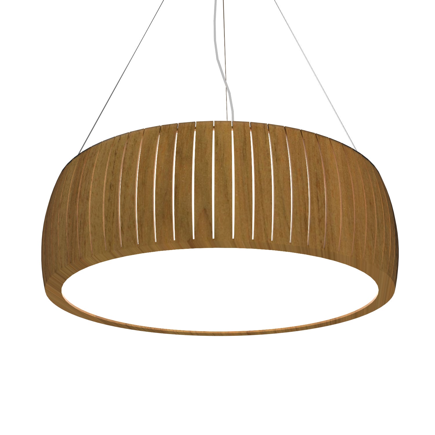 Accord Lighting - 1110.09 - Three Light Pendant - Barrel - Louro Freijo