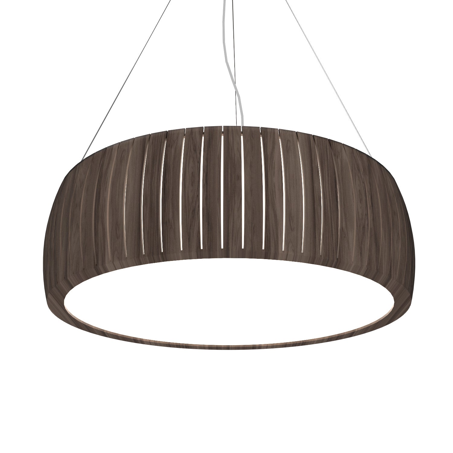 Accord Lighting - 1110.18 - Three Light Pendant - Barrel - American Walnut