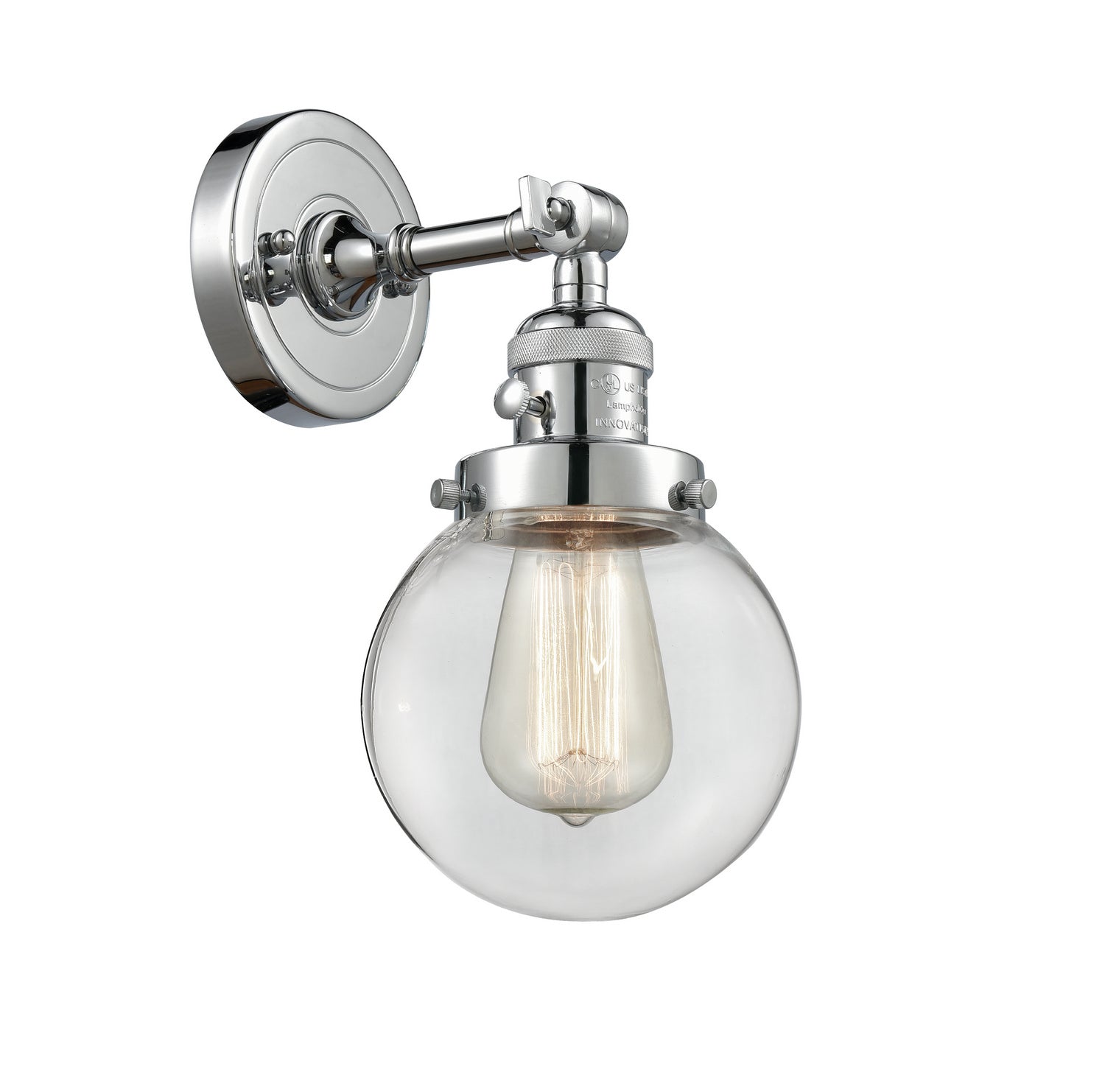 Innovations - 203SW-PC-G202-6 - One Light Wall Sconce - Franklin Restoration - Polished Chrome