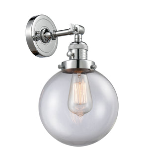 Innovations - 203SW-PC-G202-8 - One Light Wall Sconce - Franklin Restoration - Polished Chrome