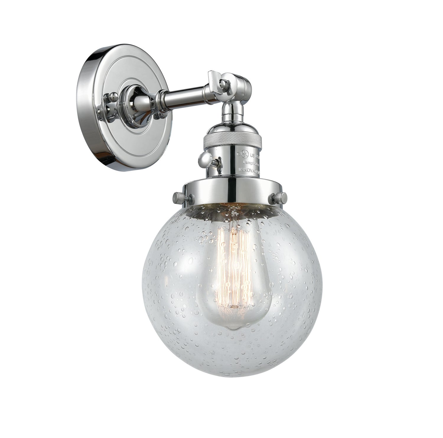 Innovations - 203SW-PC-G204-6 - One Light Wall Sconce - Franklin Restoration - Polished Chrome