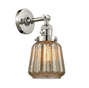 Innovations - 203SW-PN-G146 - One Light Wall Sconce - Franklin Restoration - Polished Nickel